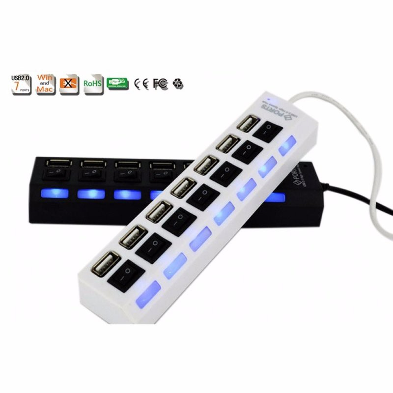 Hup USB 7 Port công tắc