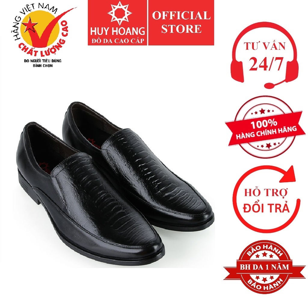 Black ostrich cow leather men's shoes hk7795