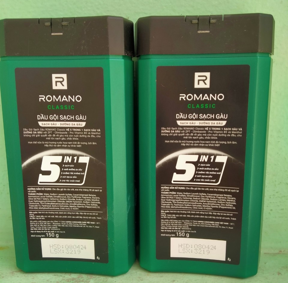Combo 2 Chai Dầu Gội 5 In 1 Romano 150gram