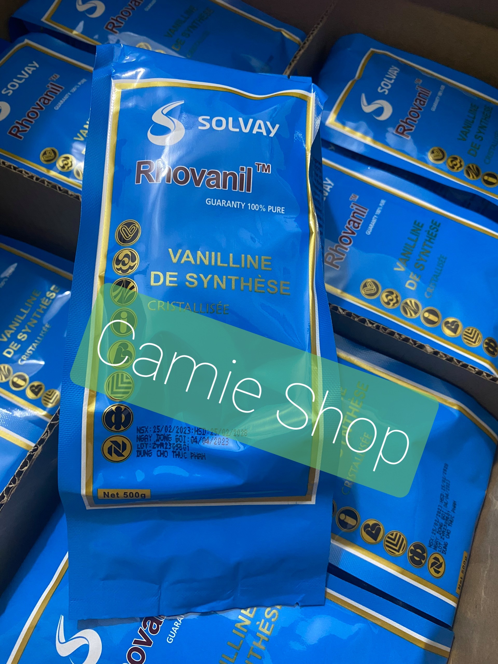 Hương bột Rhovanil - gói 500gr - Rhovanil vani Trung Quốc