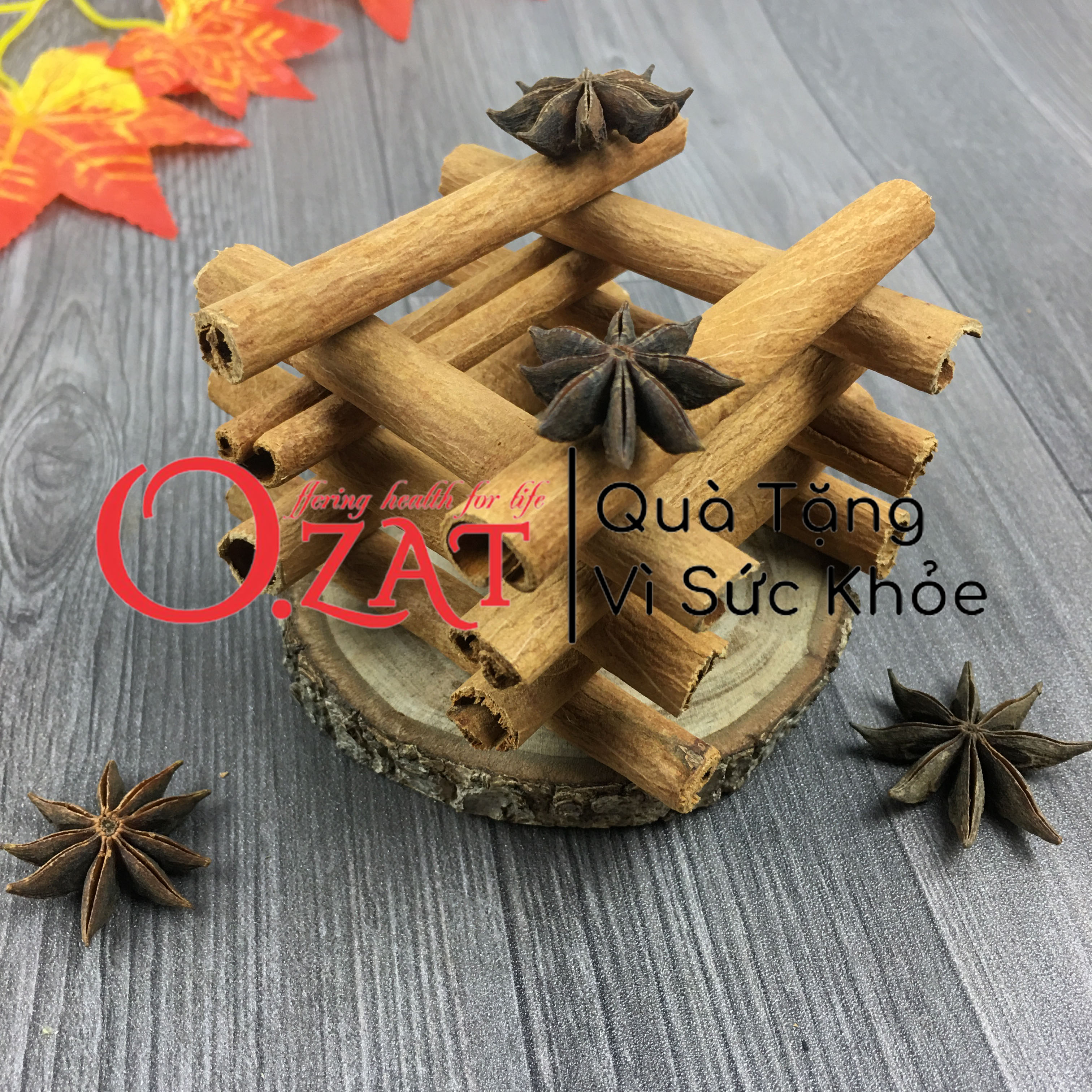 Detox Táo Quế thanh sấy khô O.ZAT (Táo 100g – Quế thanh 50g)