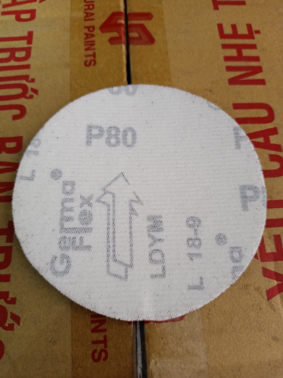 5 - 10 miếng nhám vải tròn dán đế nỉ 1 tấc p40 - p240