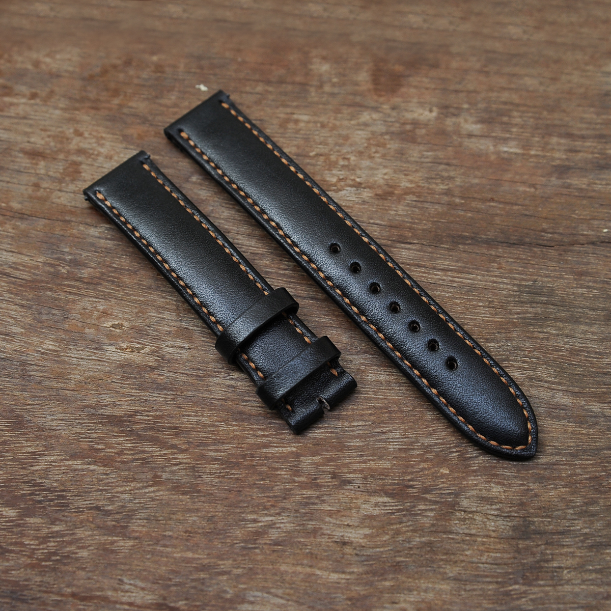 DÂY ĐỒNG HỒ THỦ CÔNG MÀU ĐEN - PHÙ HỢP VỚI MỌI LOẠI MÁY - ĐỒ DA THẬT