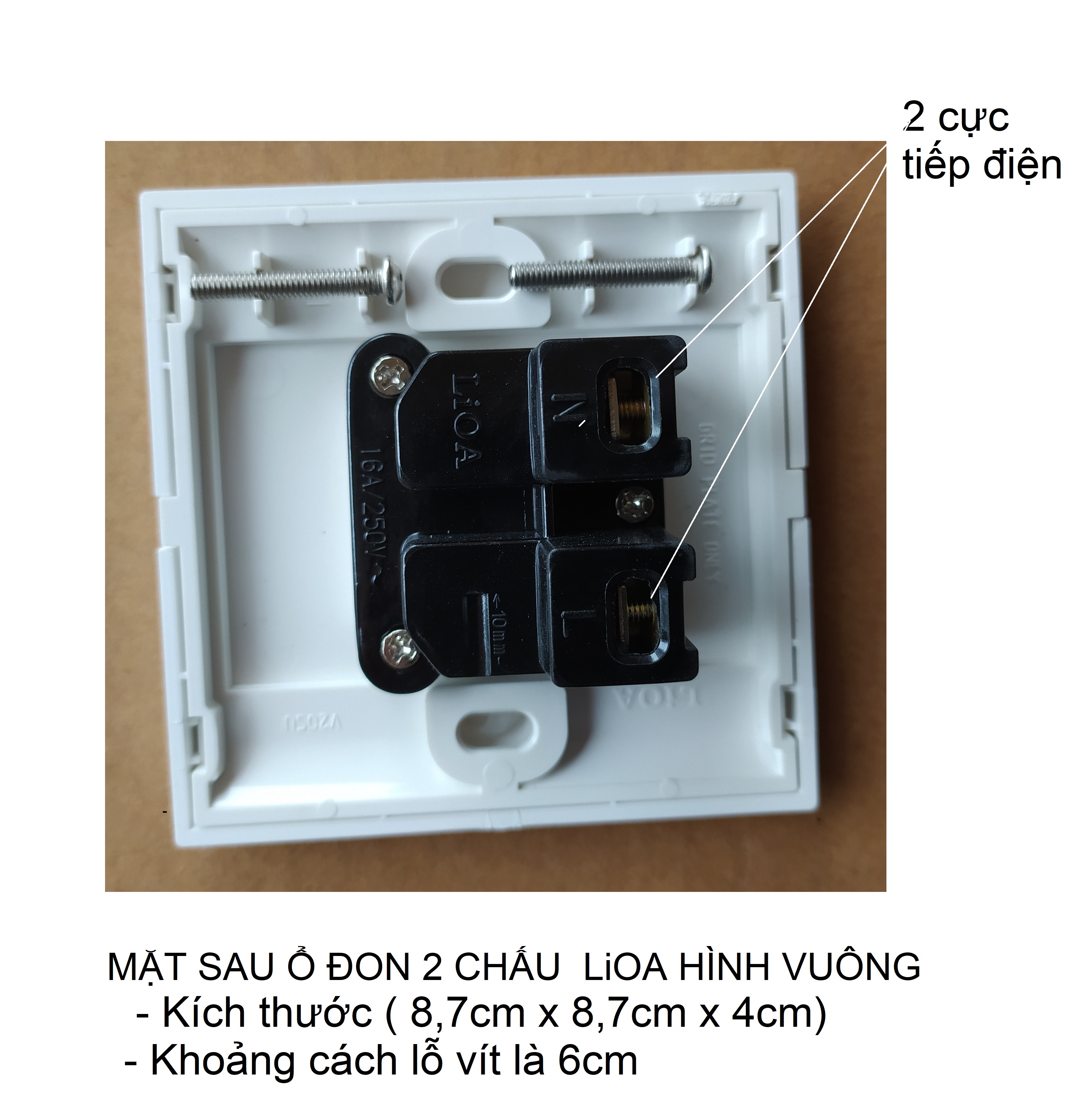 Ổ ĐÔI, Ổ ĐƠN 2 CHẤU VUÔNG LiOA