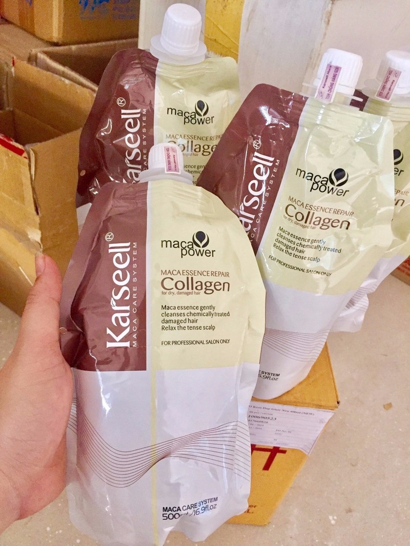 Hấp phục hồi Tóc Collagen Karseell Maca 500ml