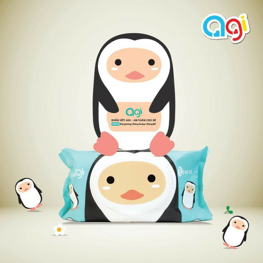 Khăn ướt cao cấp Agi 100 tờ không mùi