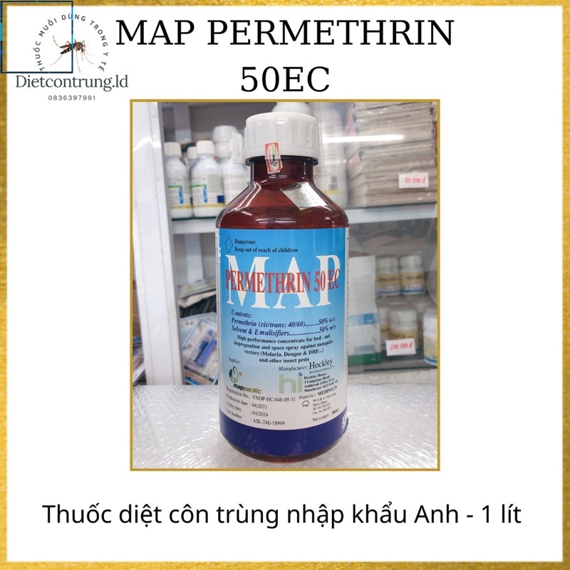 thuốc diệt muỗi MAP PERMETHRIN 50EC  - 1 lít .