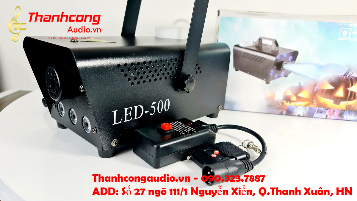 Máy tạo khói 500w sân khấu vũ trường, karaoke gia đình . máy phun khói có đèn led hàng tốt.
