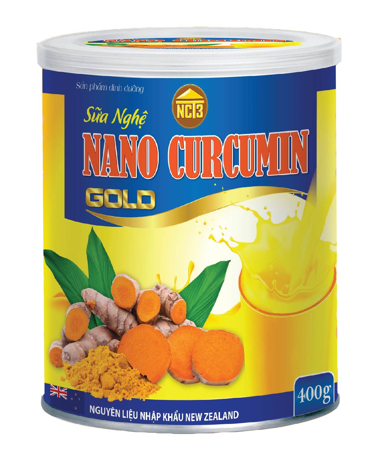 [ 400g] Sữa Nghệ  Colos Turmeric Nano - Giảm Đau Dạ Dày, Tá Tràng, Làm Đẹp Da, Trắng Da, Chống Oxy Hóa, Ngăn  Ngừa Loãng Xương, Xốp Xương