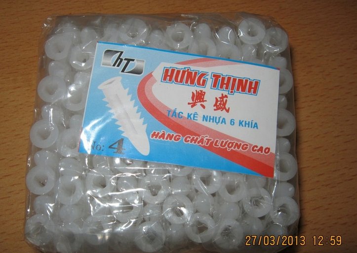 Tắc kê nhựa ( nở nhựa ) các cỡ 3-4-5-6 ( giá 1 bịch / 100 con)
