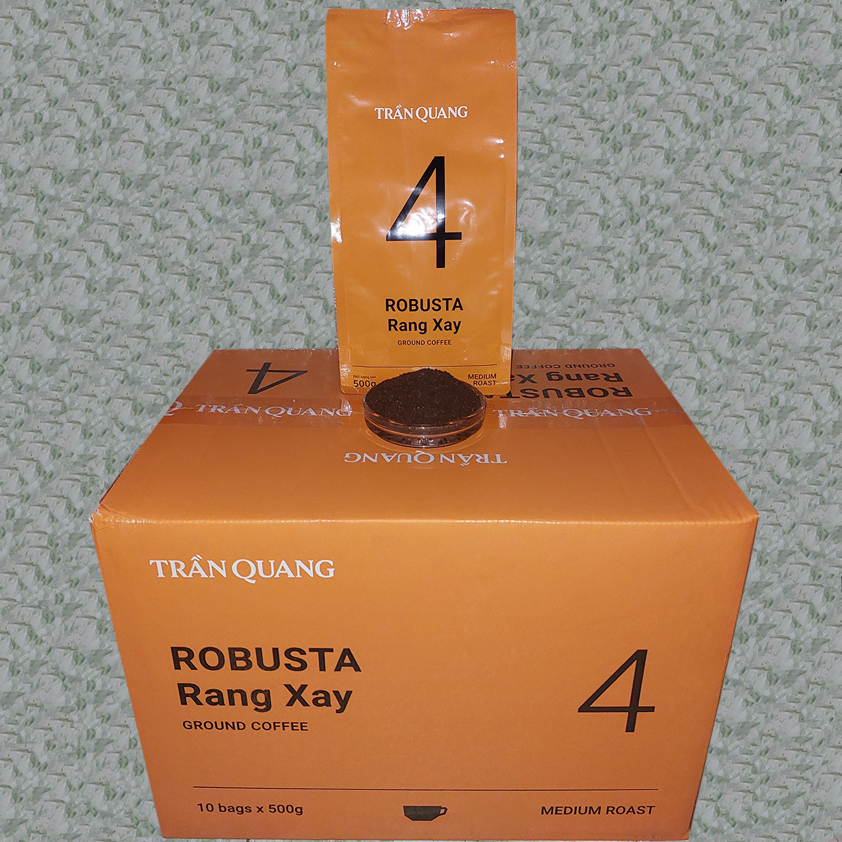 Cà phê rang xay số 4 (No4) Trần Quang bịch 500g (100% Robusta)