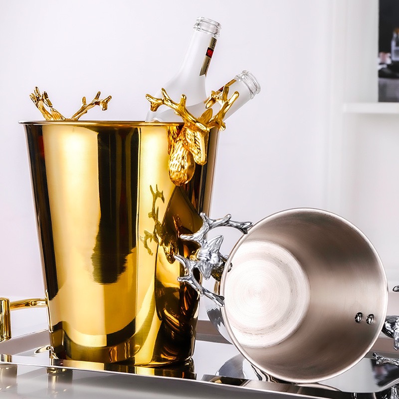Xô Đá Inox #304 Cao Cấp Đầu Hươu