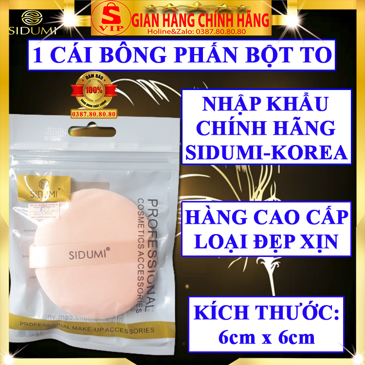 Sét 2 Cái bông phấn phủ đánh phấn nén tán phấn má đánh phấn bột cao cấp loại tốt chính hãng Sidumi hàn quốc bông phấn bột bông phấn trang điểm bông phấn khô bông tán phấn phủ loại dày bông tán phấn má size nhỏ mini to - Shopping vip