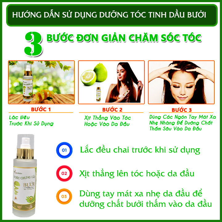 Tinh Dầu Hoa Bưởi Dưỡng Tóc 100ml