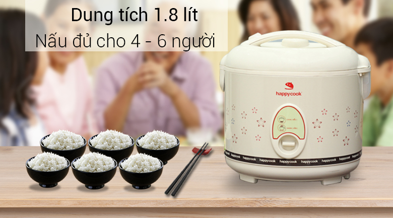Nồi cơm điện Happycook 1.8 lít HC-180