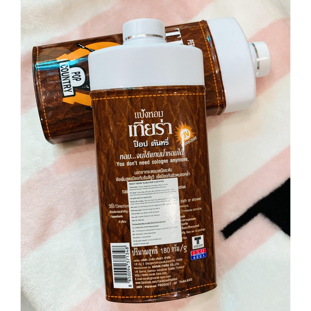PHẤN THƠM TIARA POP COUNTRY PERFUMED TALC UV PROTECTION - Có 2 lựa chọn ( DÀNH CHO MỌI LỨA TUỔI) - HÀNG THÁI LAN