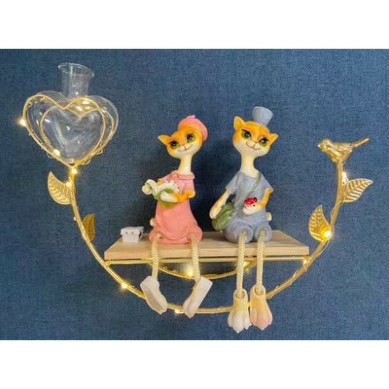 Kệ sắt decor treo tường hình bán Nguyệt