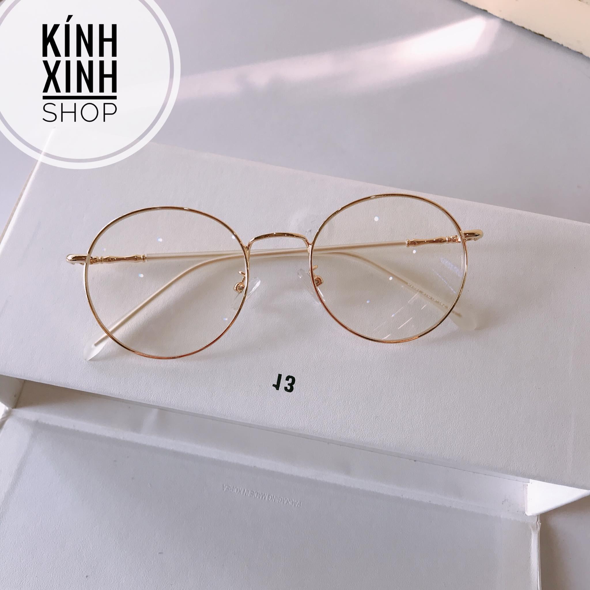 Kính gọng mắt tròn kim loại korea vk2887