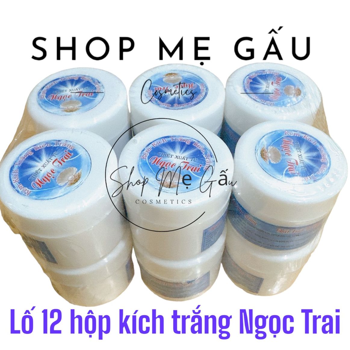 Lố 12 hũ kích trắng ngọc trai 30g
