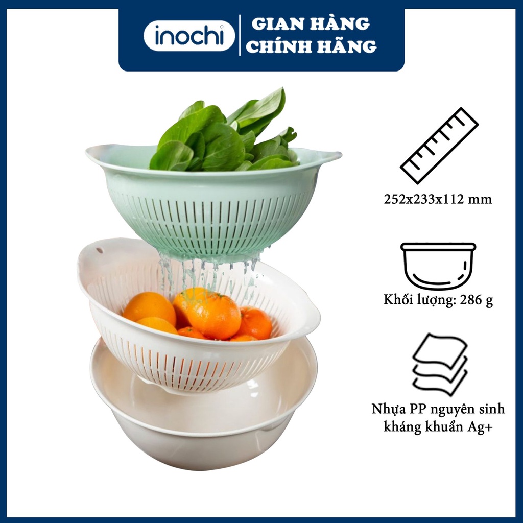Thau Rổ Nhựa Đựng Rau, Bộ rổ, bộ thao rổ đa năng , thau rổ , rổ đựng hoa quả, thau rổ rửa rau, rổ vo gạo