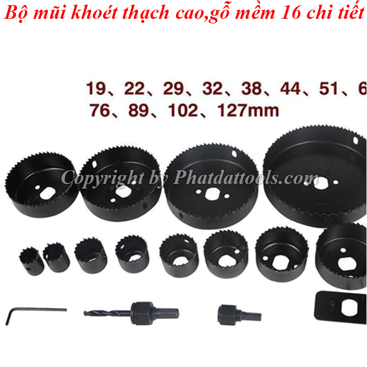 10-piece socket set of wood, gypsum
