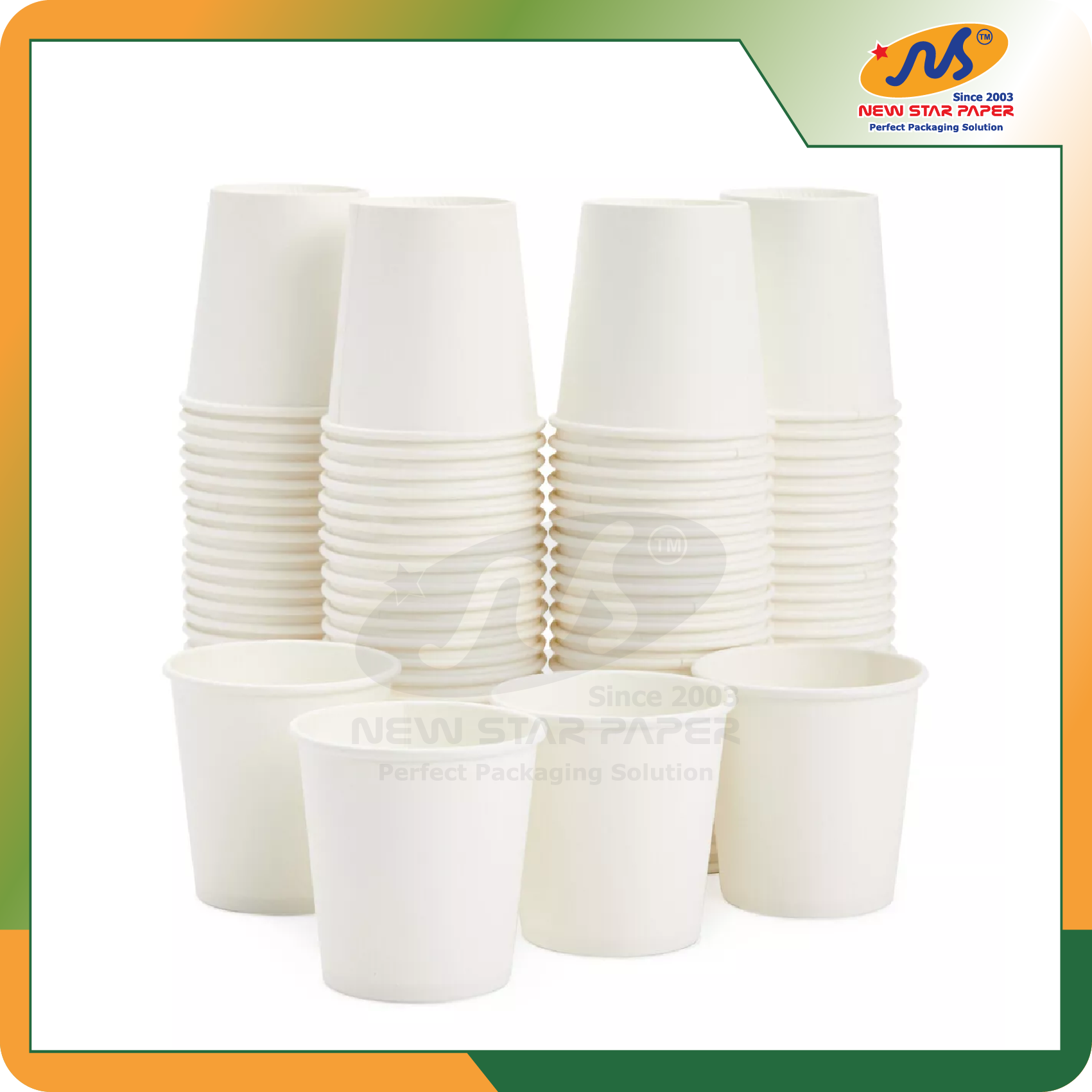 Ly giấy 10oz~295ml - Lốc 50 ly giấy trơn