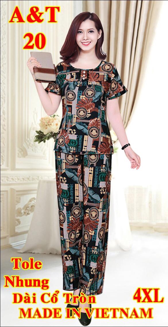 Bộ tôn dài nhung thái hàn quốc( size 40-78kg