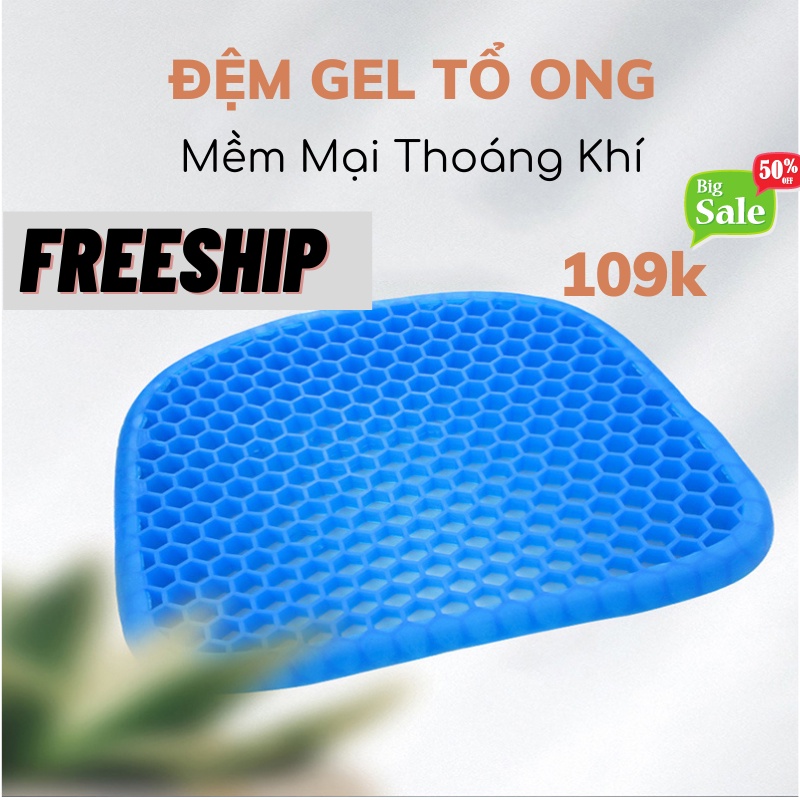 Đệm Ngồi, Đệm Gel Tổ Ong Thoáng Khí Lót Ghế Ngồi