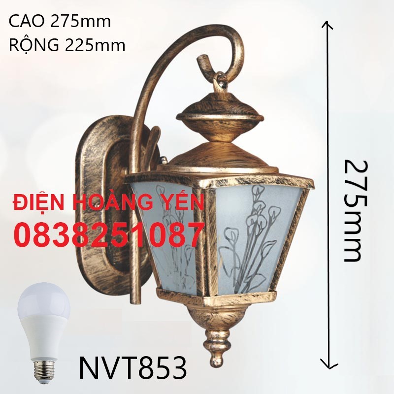 Đèn tường trang trí phong cách cổ điển ( Tặng kèm bóng led ánh sáng vàng )