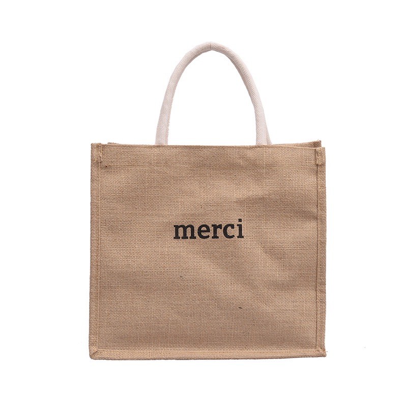 Túi cói Merci phong cách Vintage
