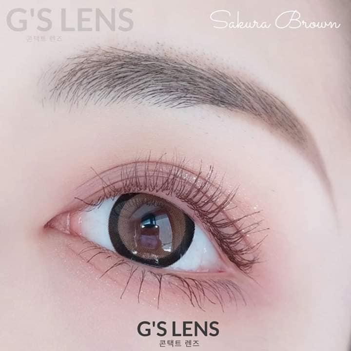 [HCM]Contact Lens Nâu Sakura Sử Dụng 1 Năm Tặng Kèm Khay Đựng