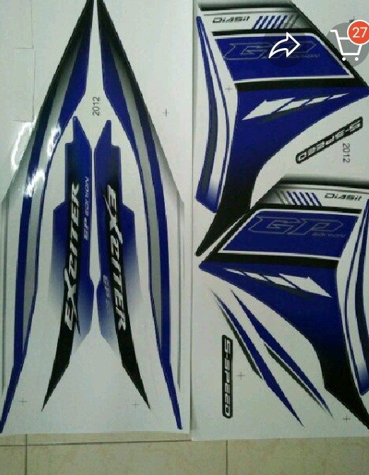 Bộ tem exciter 135 xanh gp 2012 hàng theo xe _ loan racing shop