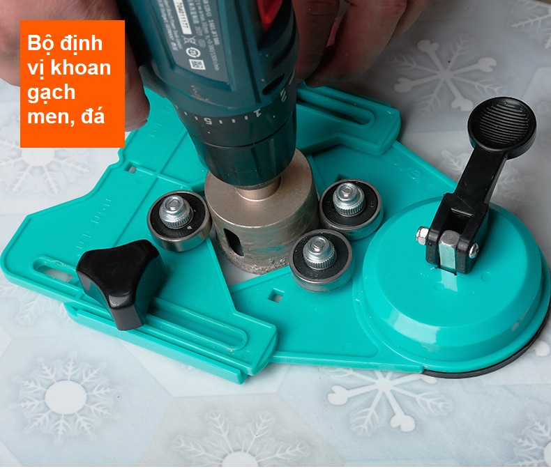 Bộ cữ định vị lỗ khoan trên gạch men, kính, đá