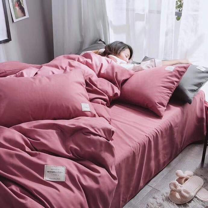 Bộ chăn ga gối Cotton Tici Lidaco 4 món Basic