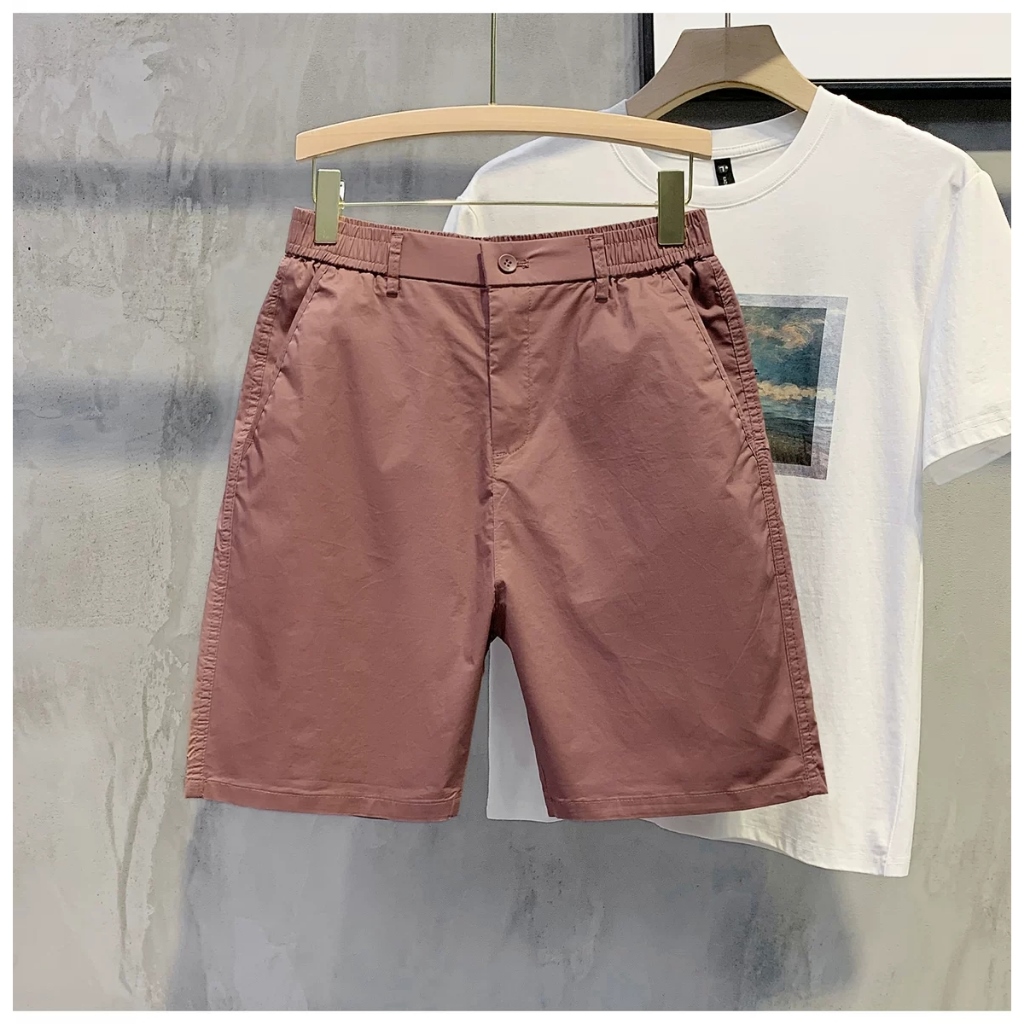 ﹍  Quần short nam KAKI GIÓ cạp chun pha cúc trẻ trung