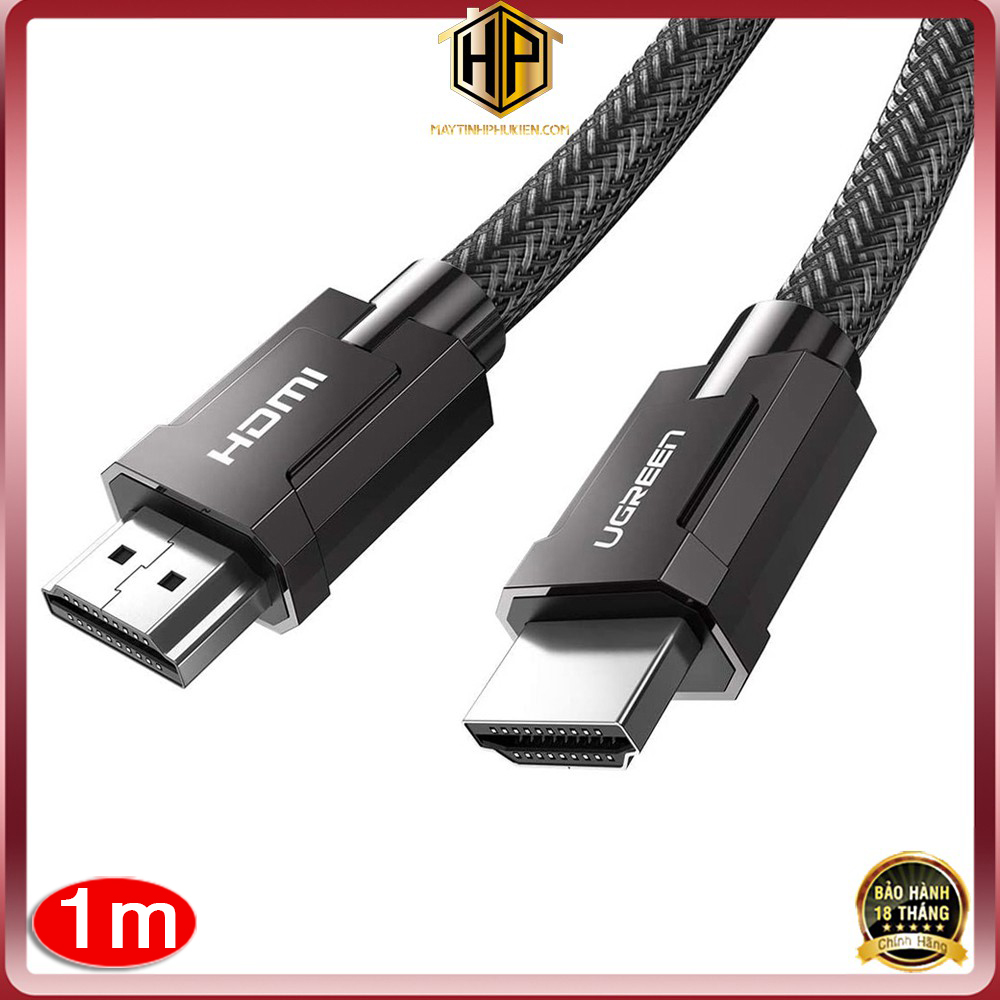 Ugreen hd135 -cáp hdmi 2.1 dài 1m - 2m - dây hdmi độ phân giải 8k/60hz cho tivi, máy tính cao cấp