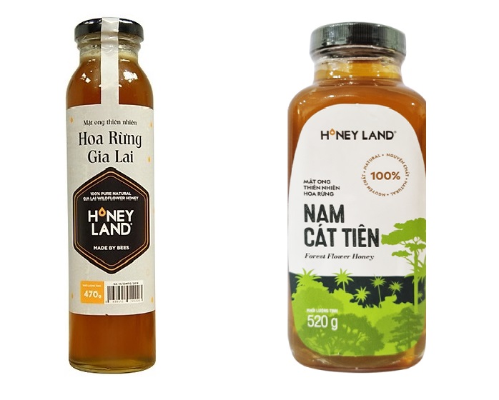 Combo 4 mật ong hoa rừng gia lai 470g/hũ + 3 chai mật ong cát tiên 520g/chai