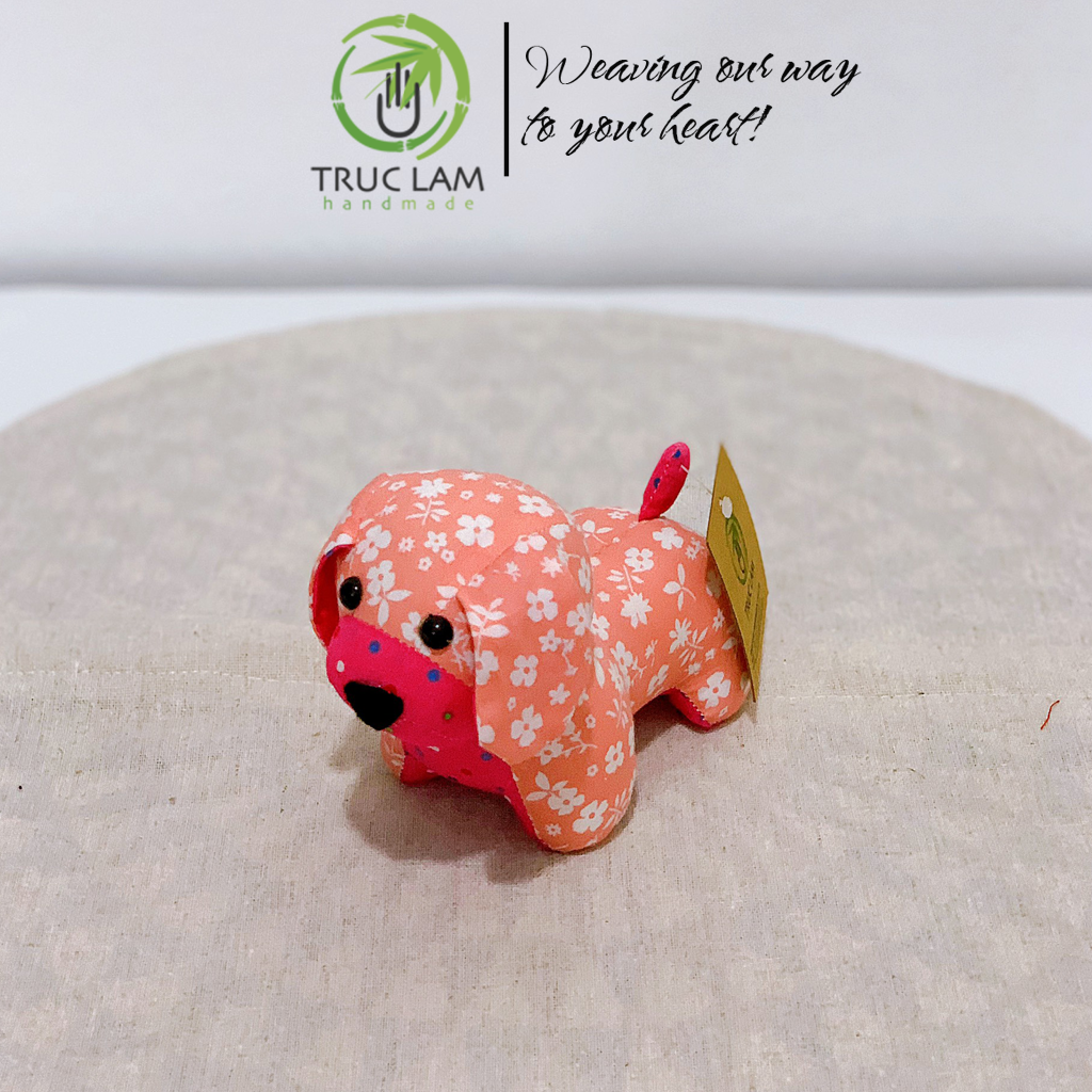 Đồ chơi cho bé thú nhồi bông mini hình con chó lùn bông gòn cao cấp - trúc lâm handmade