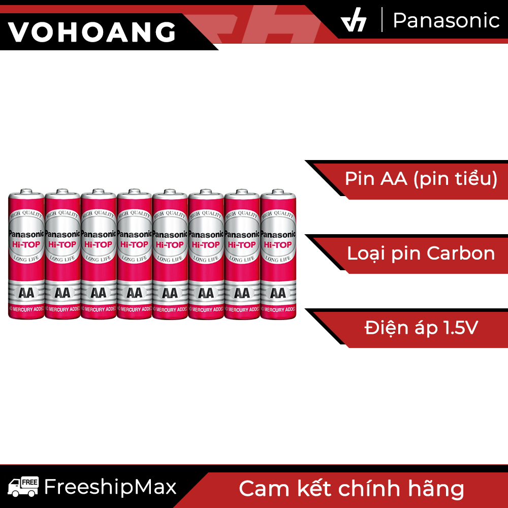 Bộ 8 pin AA Panasonic R6DT Heavy Duty không chảy nước