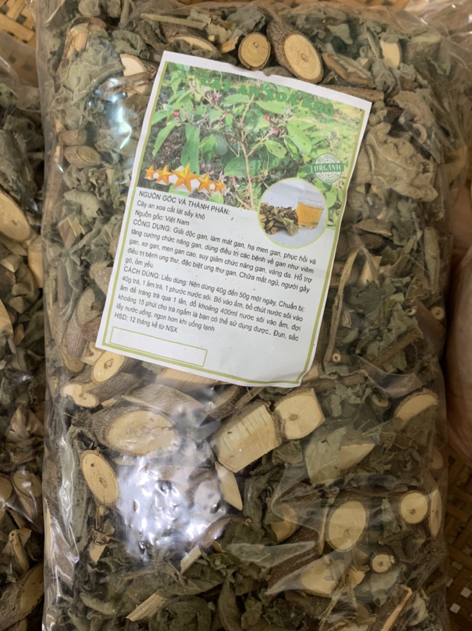 Cây An xoa khô (1kg) gan nhiễm mỡ men gan cao mỡ máu hạ men gan rất thơm và uống ngon
