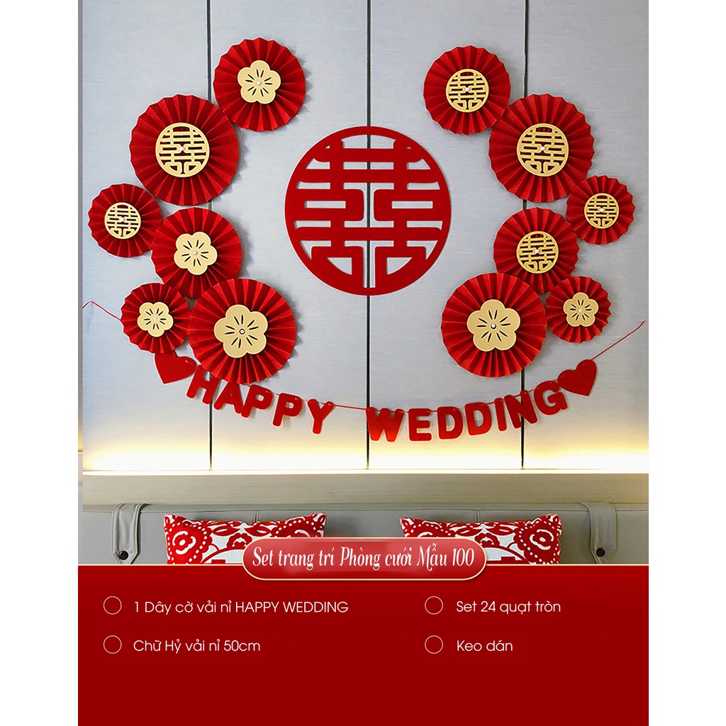 Set Trang Trí Phòng Cưới, Decor Phòng Tân Hôn