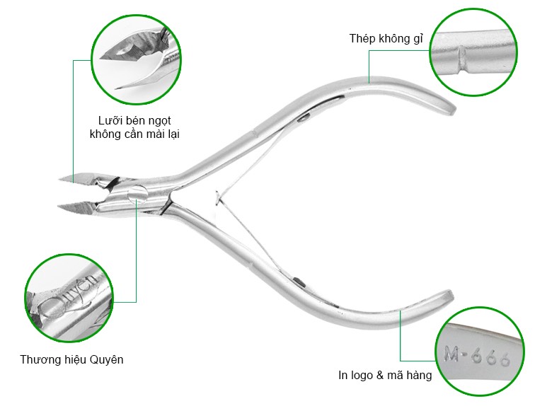 ( hàng cty) Kềm Cắt Móng Quyên M666