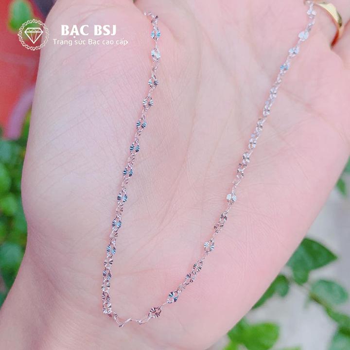 Dây chuyền bạc nữ. Bạc BSJ