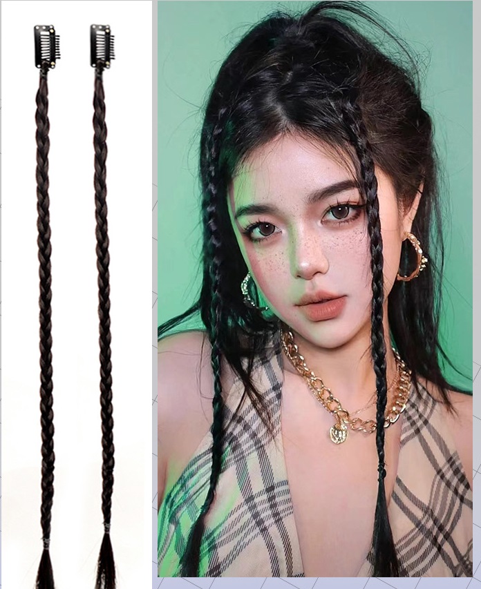 Tóc giả tết thắt bính mini J111 ❤️FREESHIP❤️ tóc tết thắt bính, tóc giả thắt bím