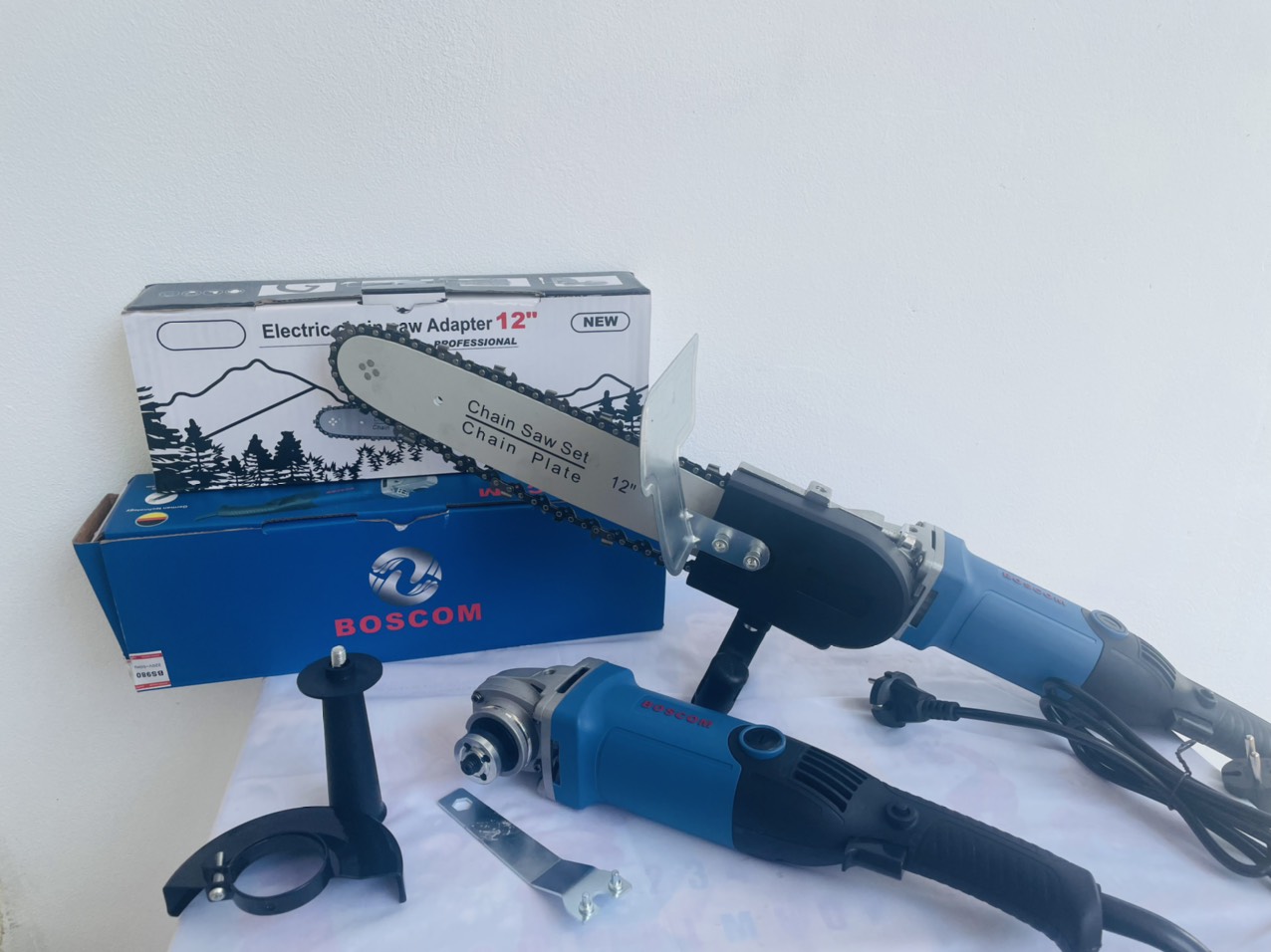 Combo máy mài kèm lưỡi cưa xích cắt cây