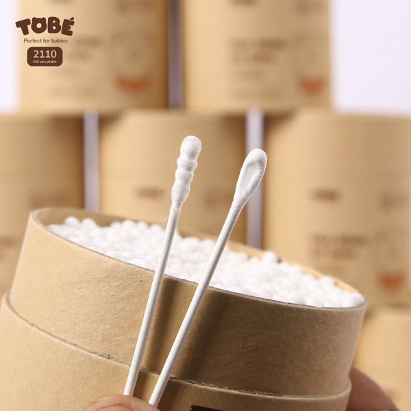 Tăm bông sơ sinh ToBé - Hộp 400 cái