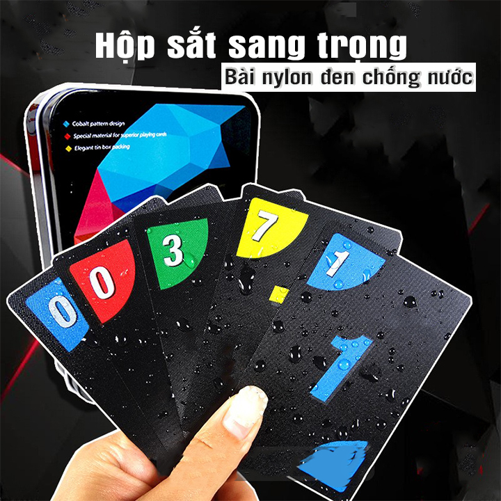 Bài Unq đen nylon 100% kháng nước có kèm hộp thiếc