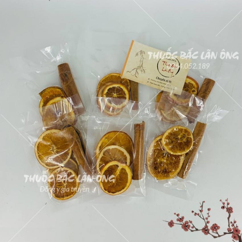 Trà cam quế sấy lạnh, 20 set mix sẵn, trà thảo mộc giữ ấm cơ thể, tốt cho tiêu hóa - Lãn Ông