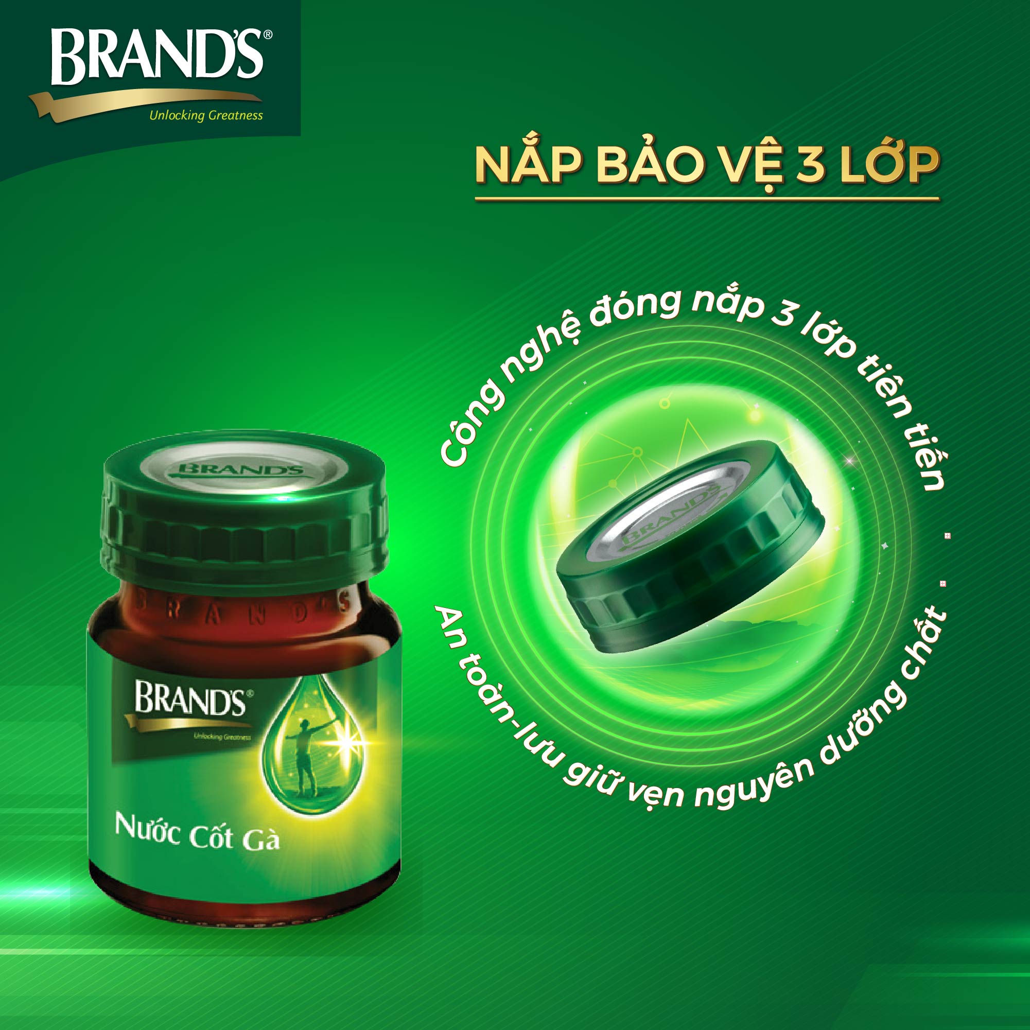 Combo 4 Hộp 6 Chai Nước Cốt Gà BRAND'S (42ml/Chai)