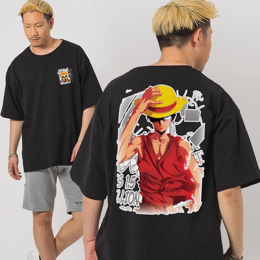 Cổ đIểN Anime Oversize Black T shirt One Piece Design Unisex Casual Tee  trendy fashion Quà vfSO - MixASale